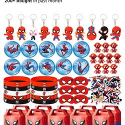 One hundred ten pieces Spider man party supply for favors for ten children