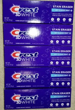 Crest 3D White Stain Eraser Toothpastes