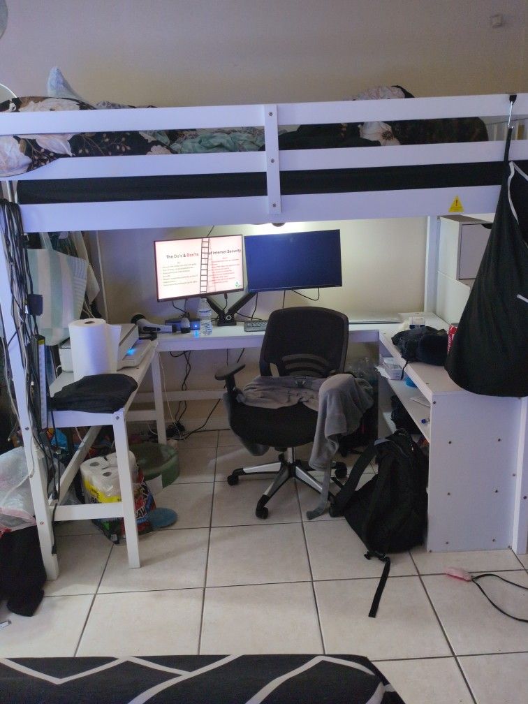 Bunk Bed With Desk Underneath