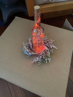 Wine bottle table display