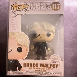 Funko POP #117 Harry Potter Draco Malfoy w/ Whip Spider Figure New W/ Protector