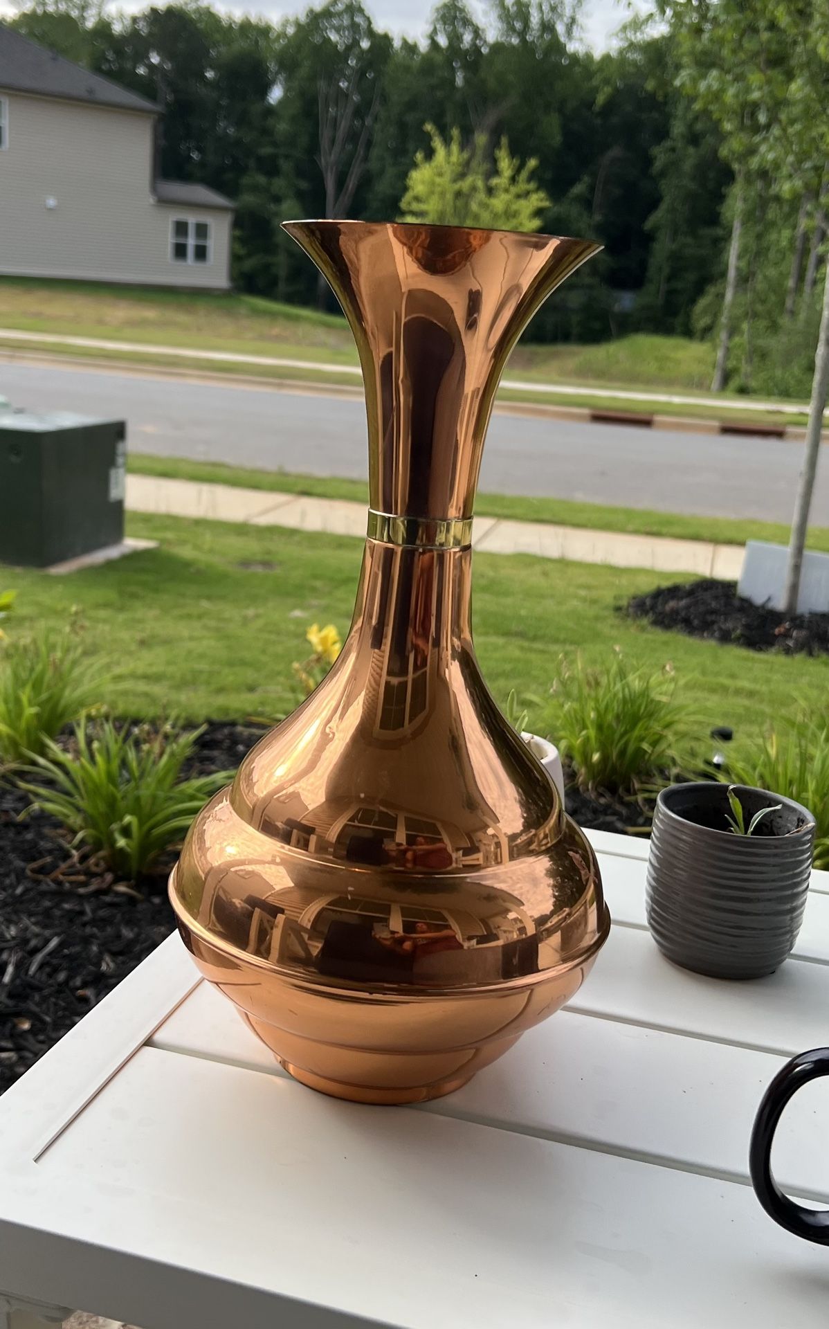 Vintage Copral Copper Vase