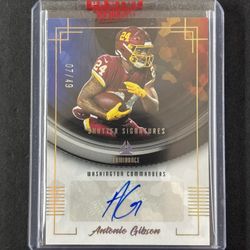 2022 Panini Luminance Shutter Signatures Antonio Gibson Auto #/49 No. SHU-ANG