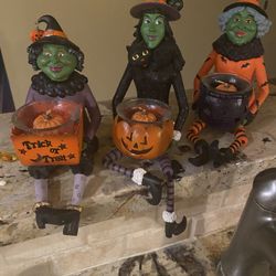 Halloween Figurine Candle Holders 