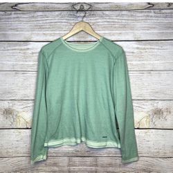 Patagonia Women’s Size Large, Mint Green Capilene Baselayer Pullover Crewneck Activewear long sleeve top. Great condition