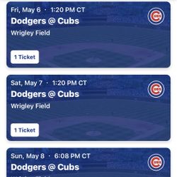 Chicago Cubs Vs LA Dodgers