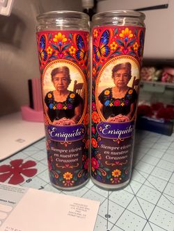 Custom candles for Dia De Los Muertos