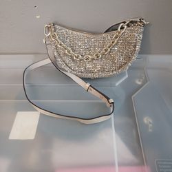 Kate Spade Silver/Gold Glitter Smile Bag