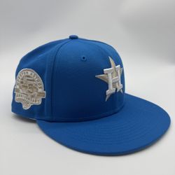 Houston Astros New Era 45th Anniversary Patch 59FIFTY Blue Fitted Hat 7 1/4 