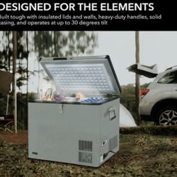 Whynter Portable Freezer Car Fridge Compressor 1.41 cu. ft. 45 qt. for RV AC / DC 12V / 24V with Temperature Control in Gray