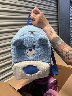 Loungefly Care Bears 40th Anniversary Grumpy Bear  Plush Mini Backpack