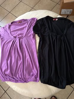 Purple and Black Blouses $3 each or 2 for $5