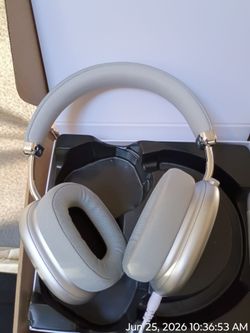 Premium Silver ANC Wireless Over-Ear Headphones