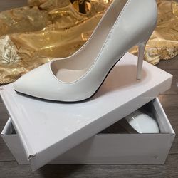 White red bottom 3 inch heels sizes 6,7,8 available