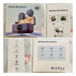 Portable Magnetic 2.4G wireless lavalier microphone system with charging case