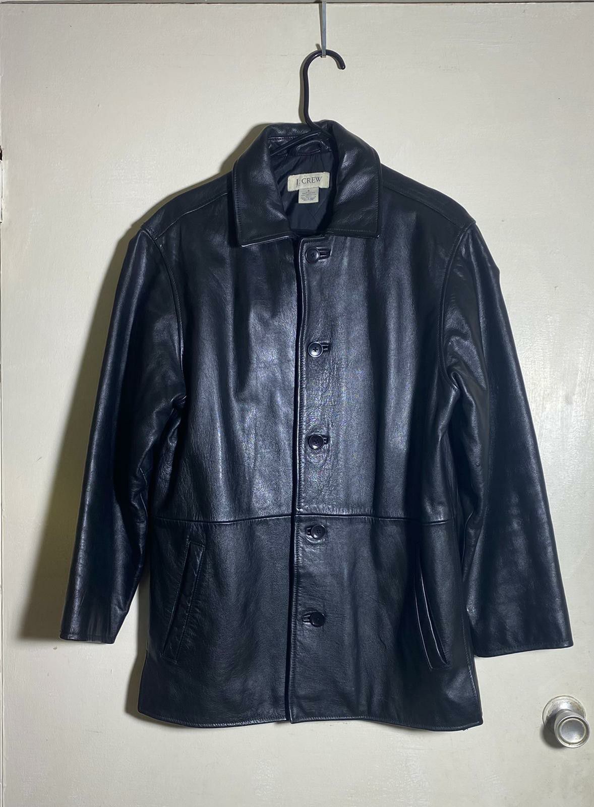 J Crew small leather jacket black
