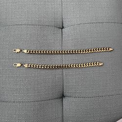 Gold plated bracelets 