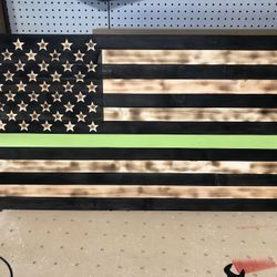 Rustic American Flags