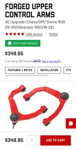 Chevy Rough Country Forged Upper Control Arms