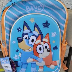  Bluey & Bingo Kids' Unisex 17" Light-Up Stars and Stripes Backpack, New with tags