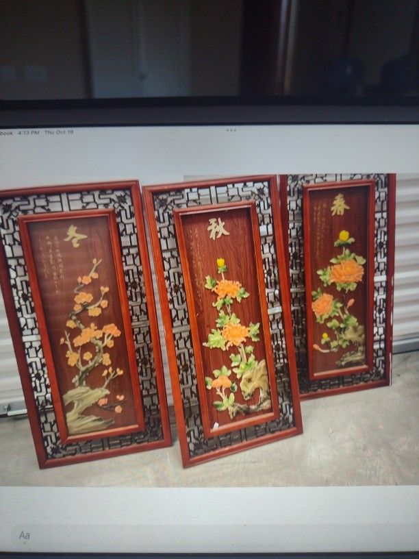 3 Large Oriental Art