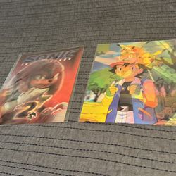 3D Posters!!! Pokemon, Sonic, Ronaldo, Chucky, Muhammad Ali, etc