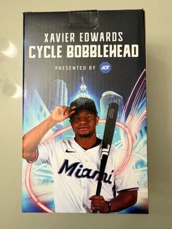 Xavier Edwards Miami Marlins Cycle Bobblehead