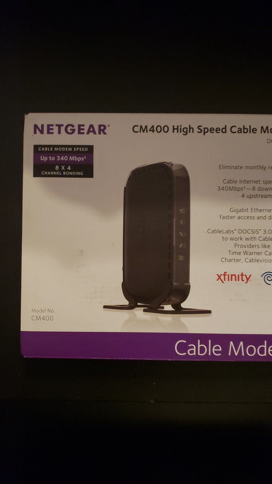 Netgear CM400 high speed cable modem