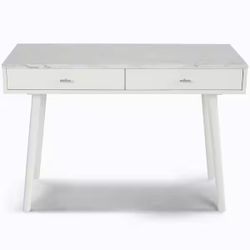 White Table With Marble Top
