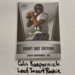 Colin Kaepernick San Francisco 49ers QB Leaf Short Print Insert Rookie Card. 