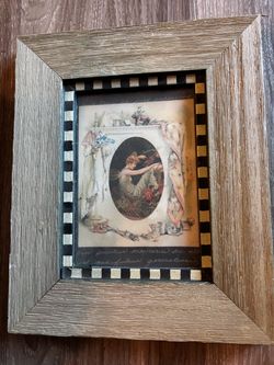 Vintage Victorian Art Print in Decorative Frame