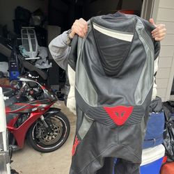 Motorcycle Full Leather Riding Suit 