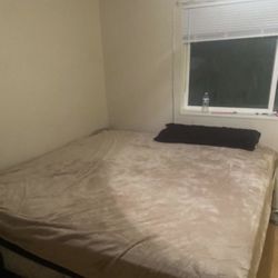 King Size Bed Frame, Mattress, Box Spring. 