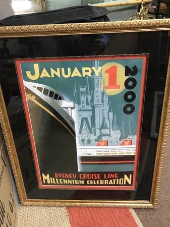 RARE...Disney Cruise Line Millennium Celebration (1-1-00), 26"x32"