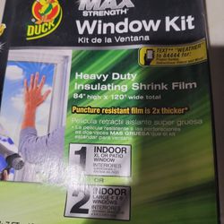 2 Duck MAX Strength Heavy Duty Insulating Film Window Kit 