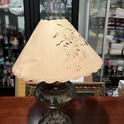 Antique Paper Lamp And Lamp Shade 