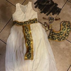 Kids Egyptian Halloween Costume Size 6-8y