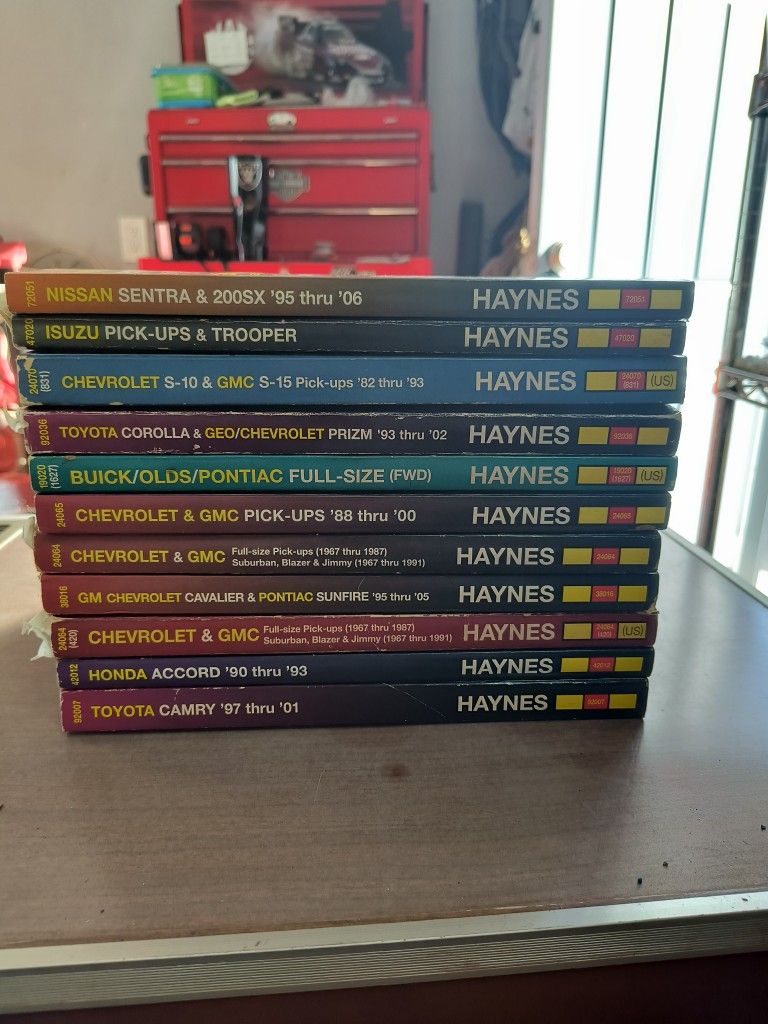 Various Automotive Repair Manuals – Haynes, Chilton Etc .
