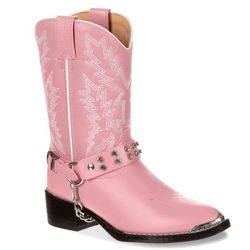 Durango Cowboy Boots. Girls Size 1.5.  Pink. 