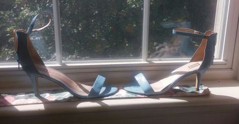 Cute blue sensible heels