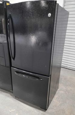 GE Bottom Freezer Black Refrigerator
