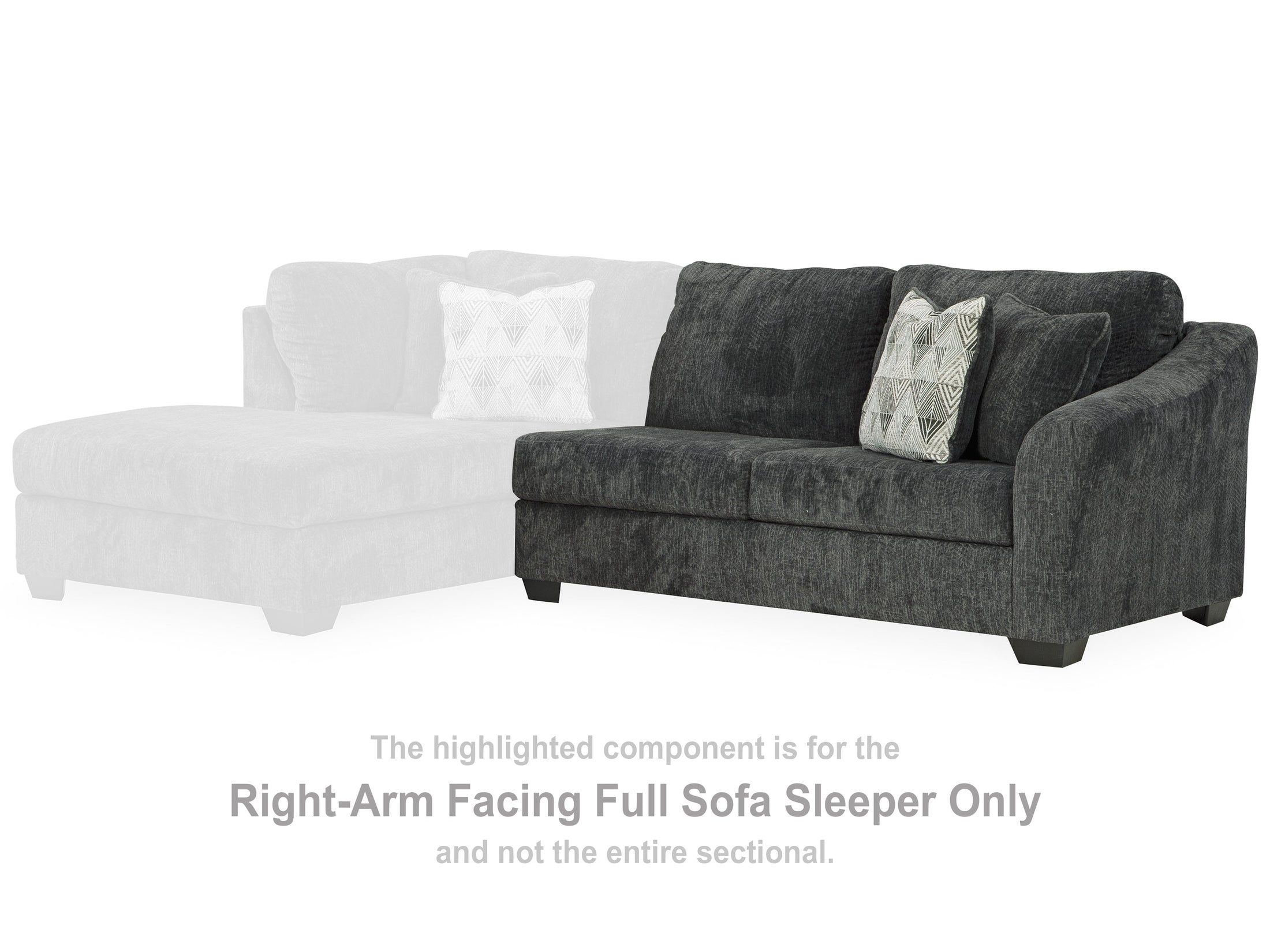 Biddeford Shadow Right-Arm Facing Full Sofa Sleeper