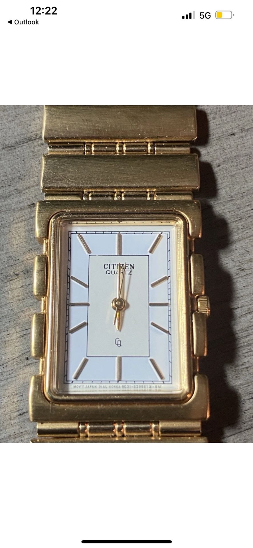 ⚪️🟡Beautiful Rare Vintage Gold Plated Tank Citizen Unisex Watch 90’s🟡⚪️
