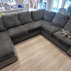 Sectional - Large, Comfortable, Dark Grey