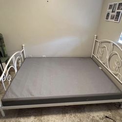 White Wired Bed Frame