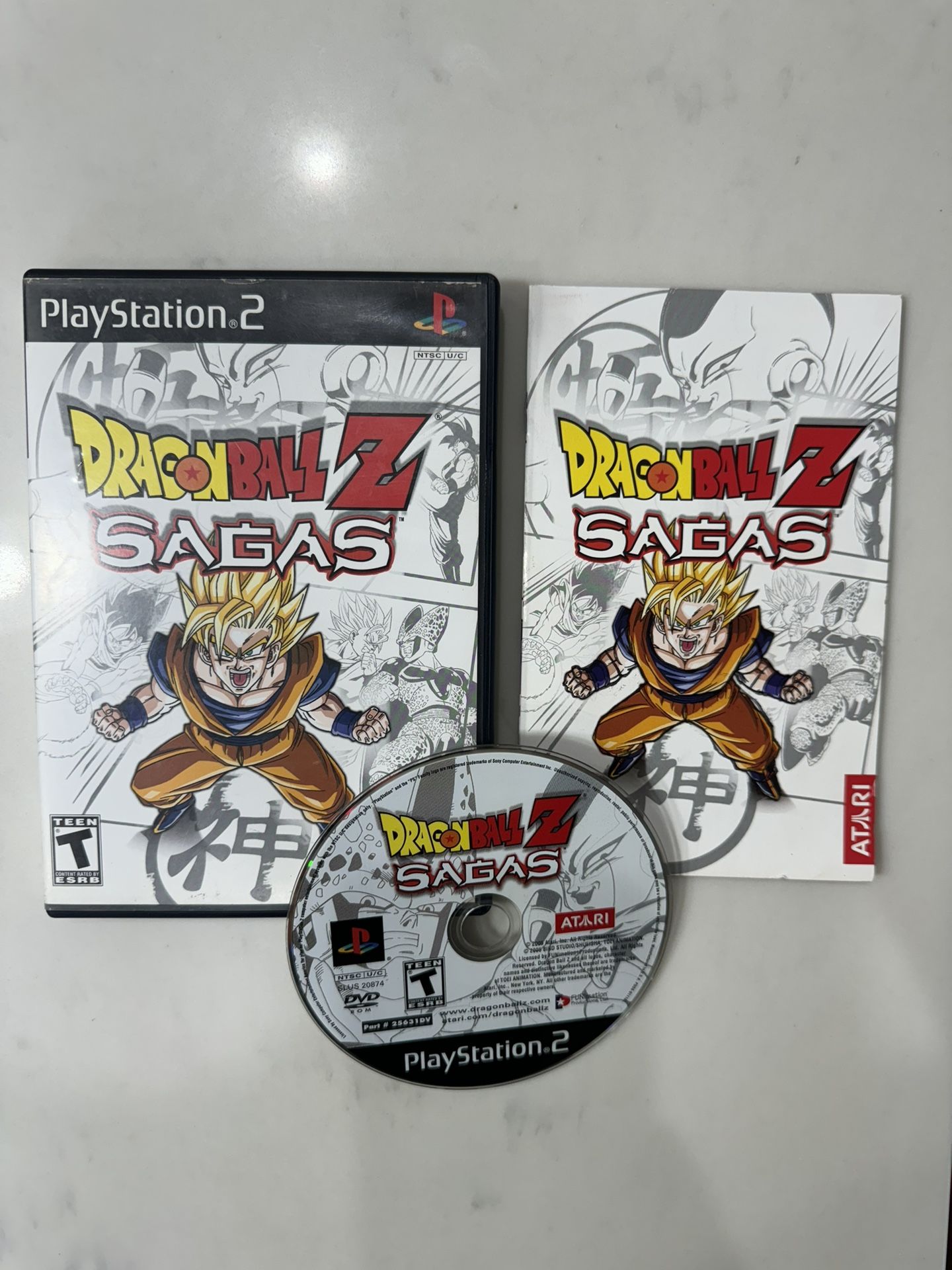 Dragon Ball Z Sagas Scratch-Less Disc for PlayStation 2 PS2 GAME