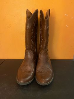 Cat & Jack Kids Girls Montana Side Zipper Cowgirl Western Boots Brown Size 4