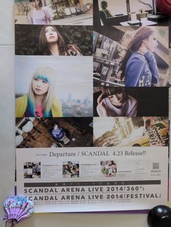 SCANDAL / Departure 2014 Japan Original Promo Poster 20x28in (515x728mm)