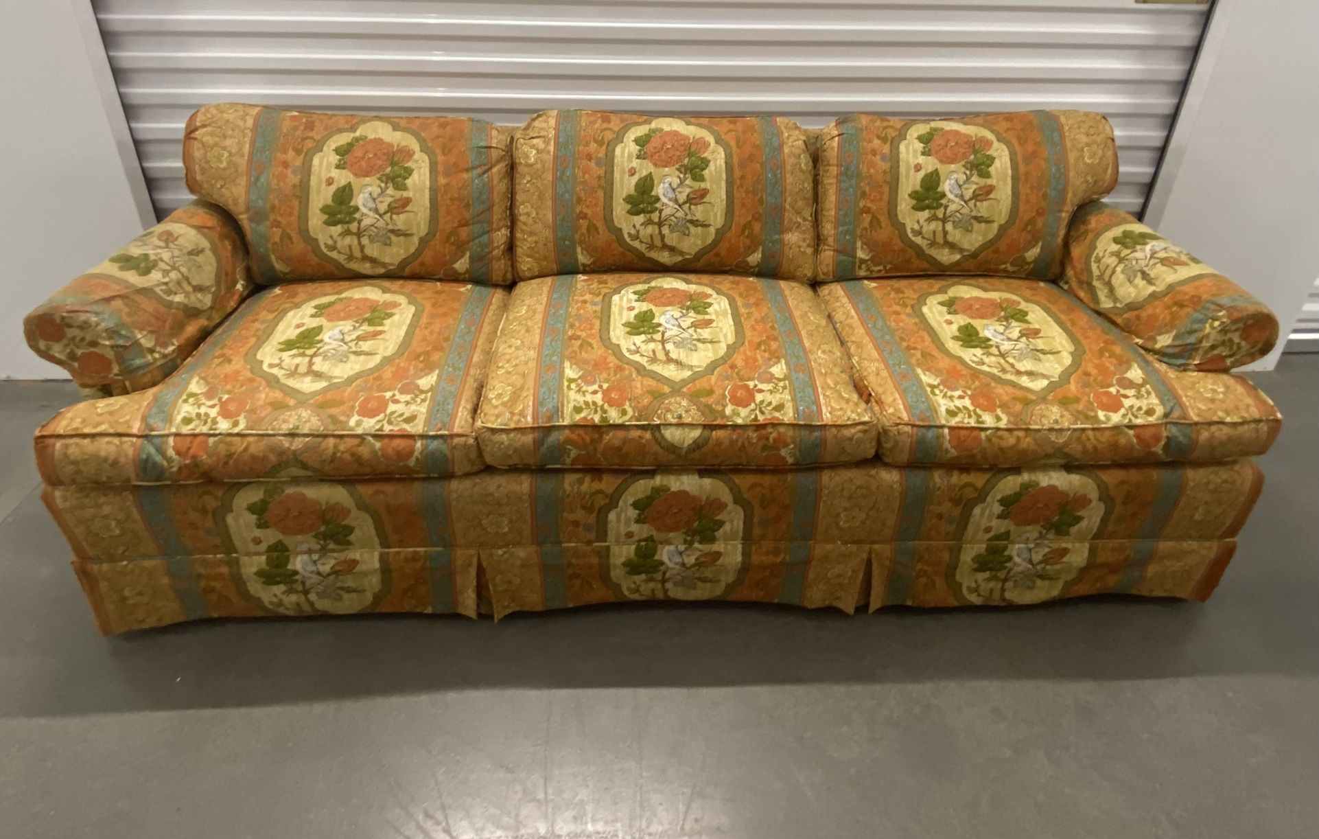 Vintage Hammary Chinoiserie Sofa - Down/feather Fill