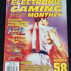 Electronic Gaming Monthly Magazine #58 May 1994 EGM Street Fighter lI
